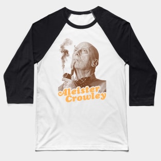 Aleister Crowley // Vintage Occult Paganism Fan Art Baseball T-Shirt